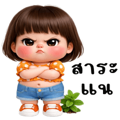 Peachy cute girl (Big Stickers)