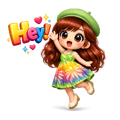 3D Cute Girl Stickers