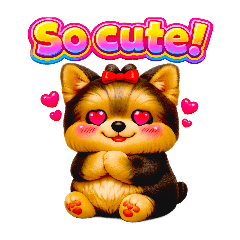 Cute Puppy 3D Daily Chat Stickers