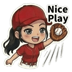 看棒球賽且相當投入的女孩