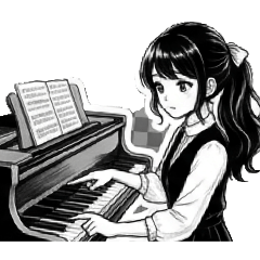 Miku is Piano teacher