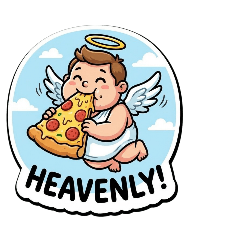 愛吃天使的可愛貼圖