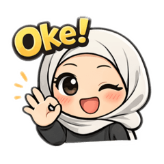 Cute Hijab Girl Indonesian Stickers