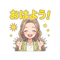 Cute Daily Stickers - Casual Girl 03