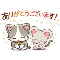 Cat & Mouse Work Stickers