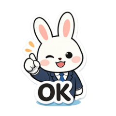 Polite Rabbit Work Chat Stickers