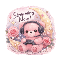Cute Teddy Bear Gaming Stickers