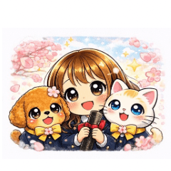 Fuwari and Friends Graduation Stickers