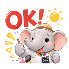 Funny Elephant Reaction Stickers