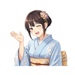 Hakata dialect kimono girl