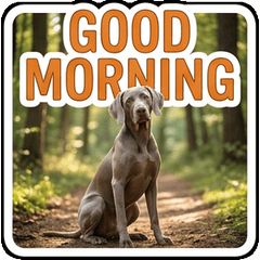 Weimaraner Polite Stickers