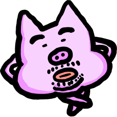 Lazy gentle pig stickers
