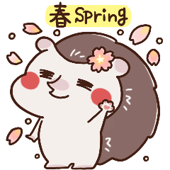 Spring Hedgehog Stickers(Hay Fever)