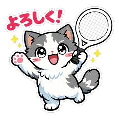 Tennis Cat's Daily Life Stickers