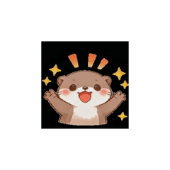Cute Otter smile Daily Stickers