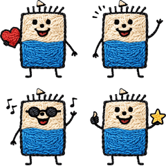 Warm Embroidery Family Stickers