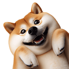 3D fat shiba dog Greeting