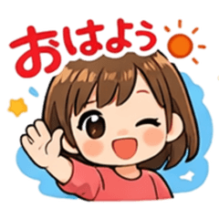 Cute Girl Daily Stickers.