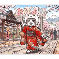 Aready-to-use cat rabbit made byAkachin