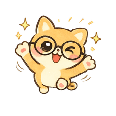 Nyanko-megane sticker set2026