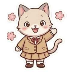 Cute school cat