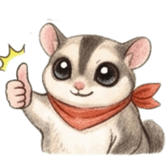 可愛飛鼠日常情緒貼圖 無字版