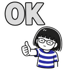 Minimal Reply Girl Stickers Simple