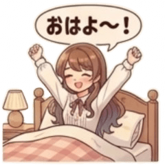 Soft Kawaii Girl Everyday Stickers