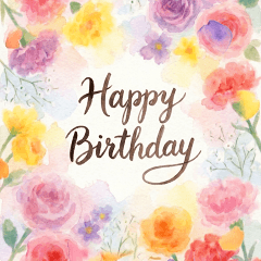 Watercolor "Birthday"