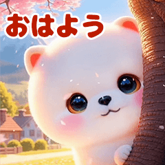 飛び出す犬！いぬまろ♡春の毎日