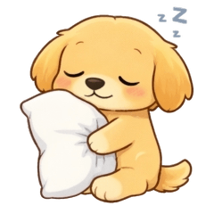 Golden Retriever: Sleepy Spring