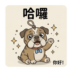 英國鬥牛犬愛的問候