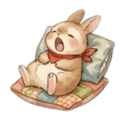 一直可用的兔兔日常情緒貼圖 無文字