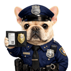 Frenchbulldog-policeman