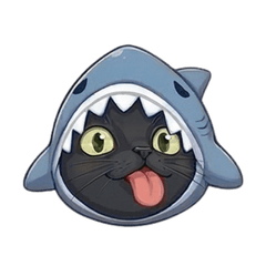 Naughty Shark Cat