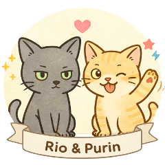 Rio & Purin Daily Cat Stickers