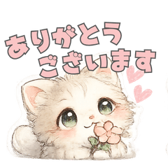 Cute & Fluffy Cat Stickers