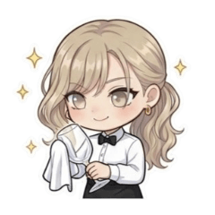 Cute Blonde Bartender Stickers
