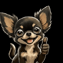 It moves! Black and tan Chihuahua