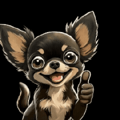 It moves! Black and tan Chihuahua