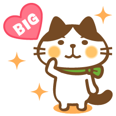 Hachiware Cat Hachita-san Big Sticker
