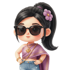 Kiko: Purple Sabai & Jeans