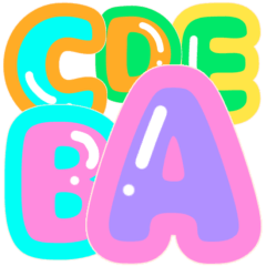 Colorful Alphabet looks like candy.