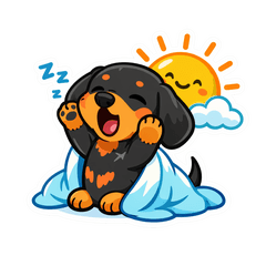 Kawaii Dachshund Daily Life Stickers