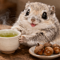 Ezo flying squirrel sticker for daily