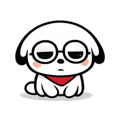 Lazy Glasses Dog2006