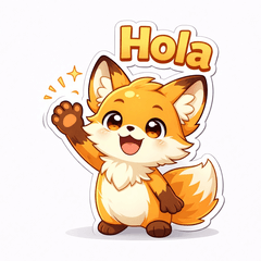 Kawaii Fox -Spanish Stickers