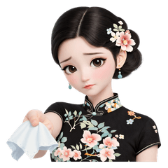 Sweet Qipao Girl 1 (no text)