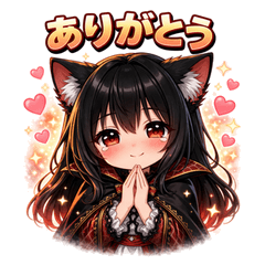 Cute Vampire Cat Girl Stickers ver.2