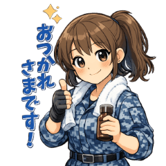 Camouflage Girl Mechanic Stickers